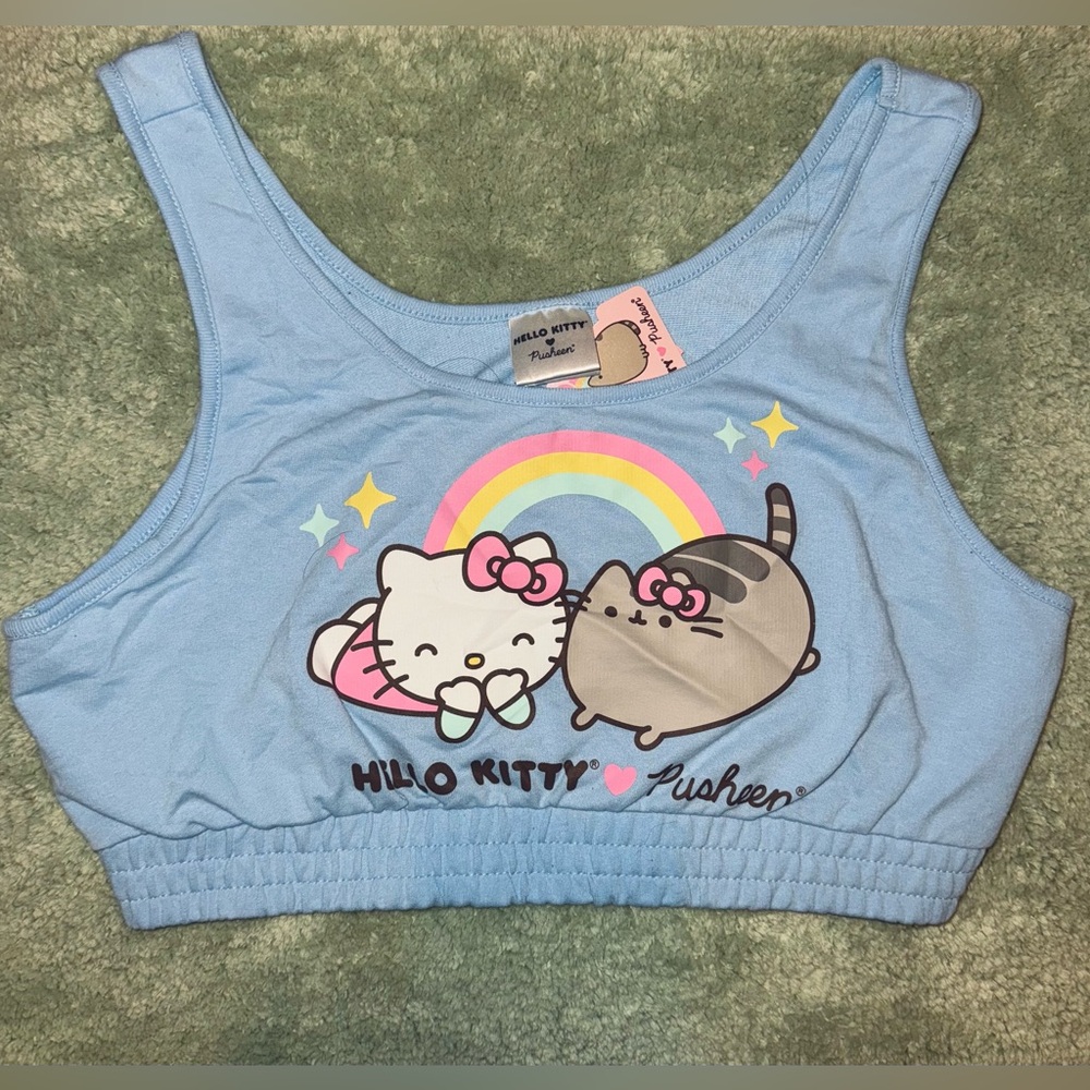 ⭐️NEW⭐️ NWT HELLO KITTY x PUSHEEN Crop Top